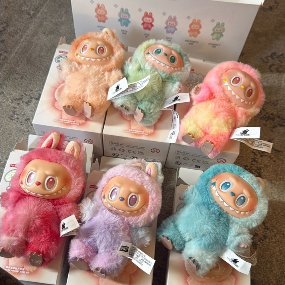 Colorful Plush Monster Toy Set